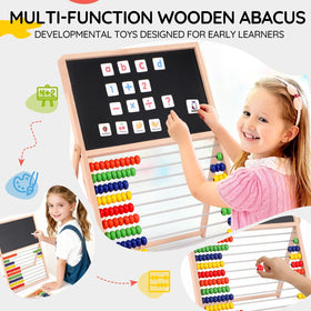 INNOCHEER counting sticks with wooden beads for hands-on quantity practice.