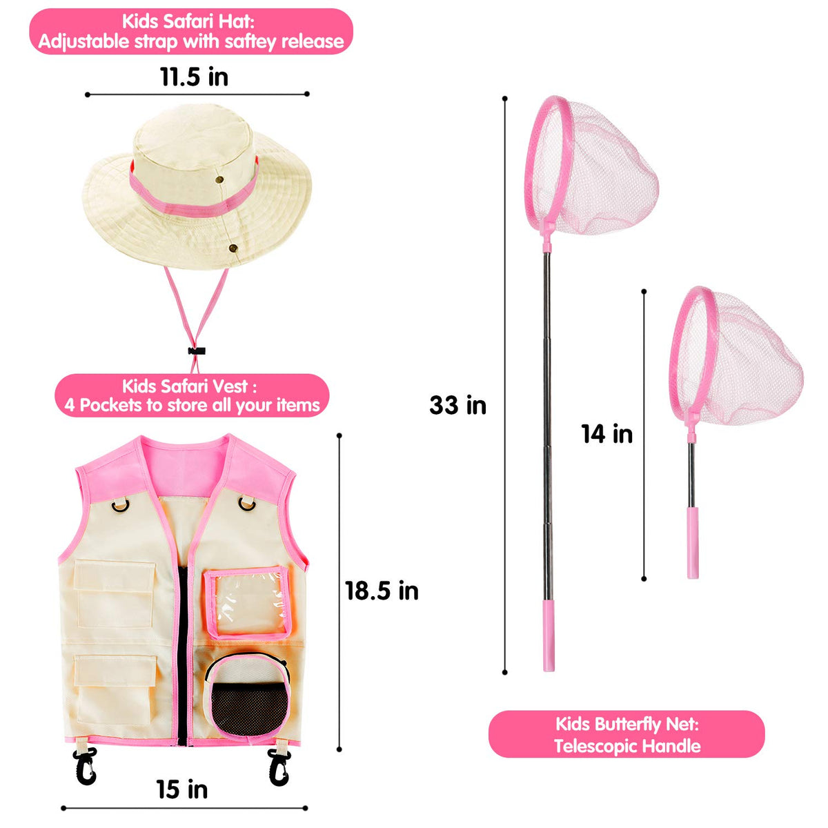 INNOCHEER Explorer Kit Binoculars, high-clarity view helps spotting birds and insects.