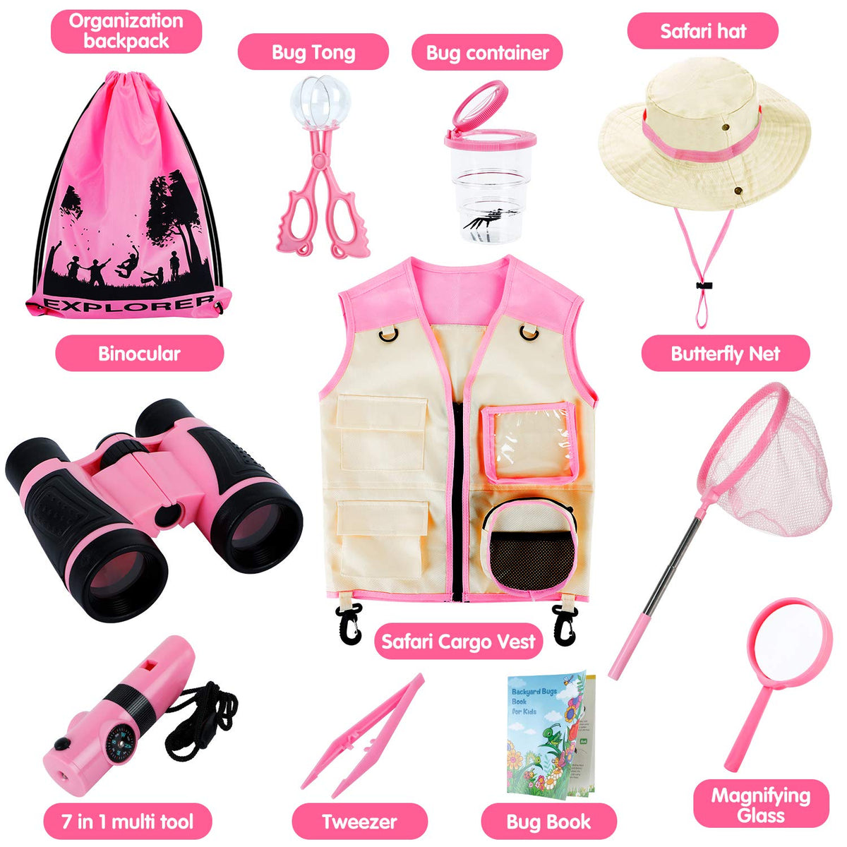 INNOCHEER Explorer Kit Safari Hat, breathable sun protection for outdoor adventures.