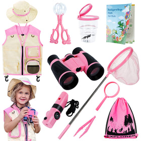 INNOCHEER Explorer Kit Safari Vest for kids, durable vest with multiple pockets for field gear.
