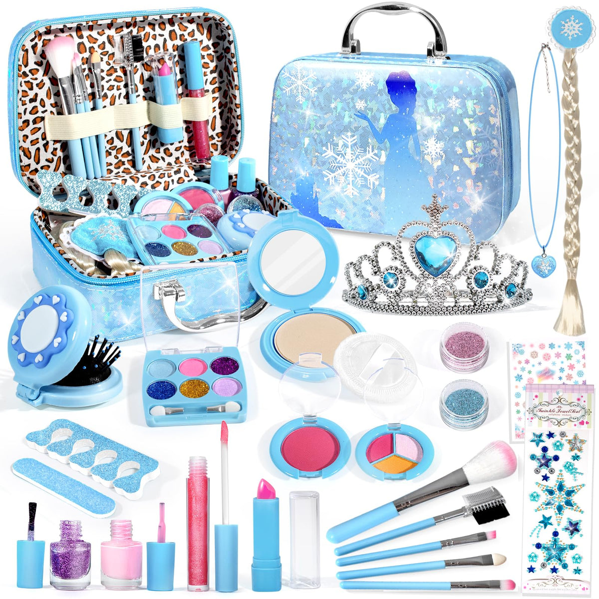 INNOCHEER kids makeup kit case for portable pretend play storage and organization.