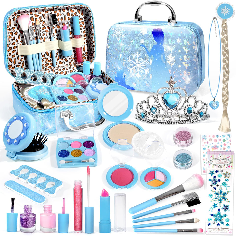 INNOCHEER kids makeup kit case for portable pretend play storage and organization.