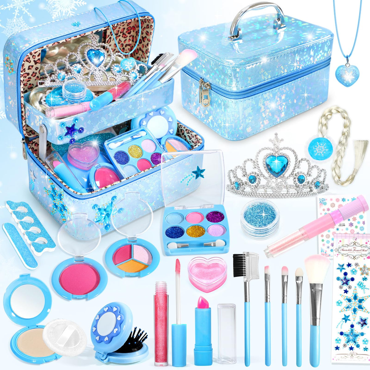 INNOCHEER kids makeup kit case showing organized storage for playtime