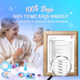 INNOCHEER kids makeup kit cosplay wig for creative dress-up moments.