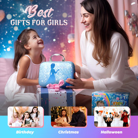 INNOCHEER makeup brushes for gentle, kid-safe makeup application.