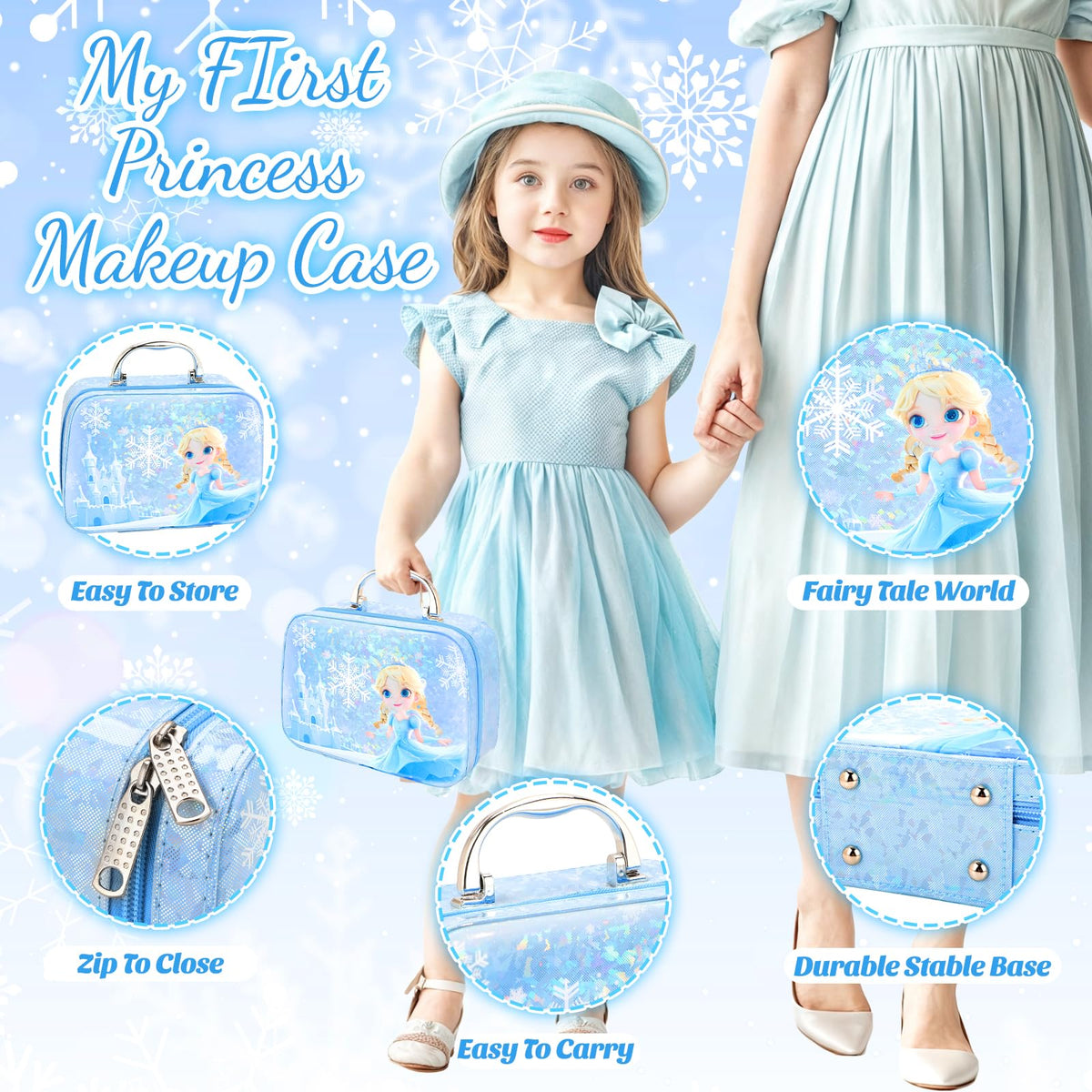 INNOCHEER makeup brushes set with soft bristles for gentle pretend play