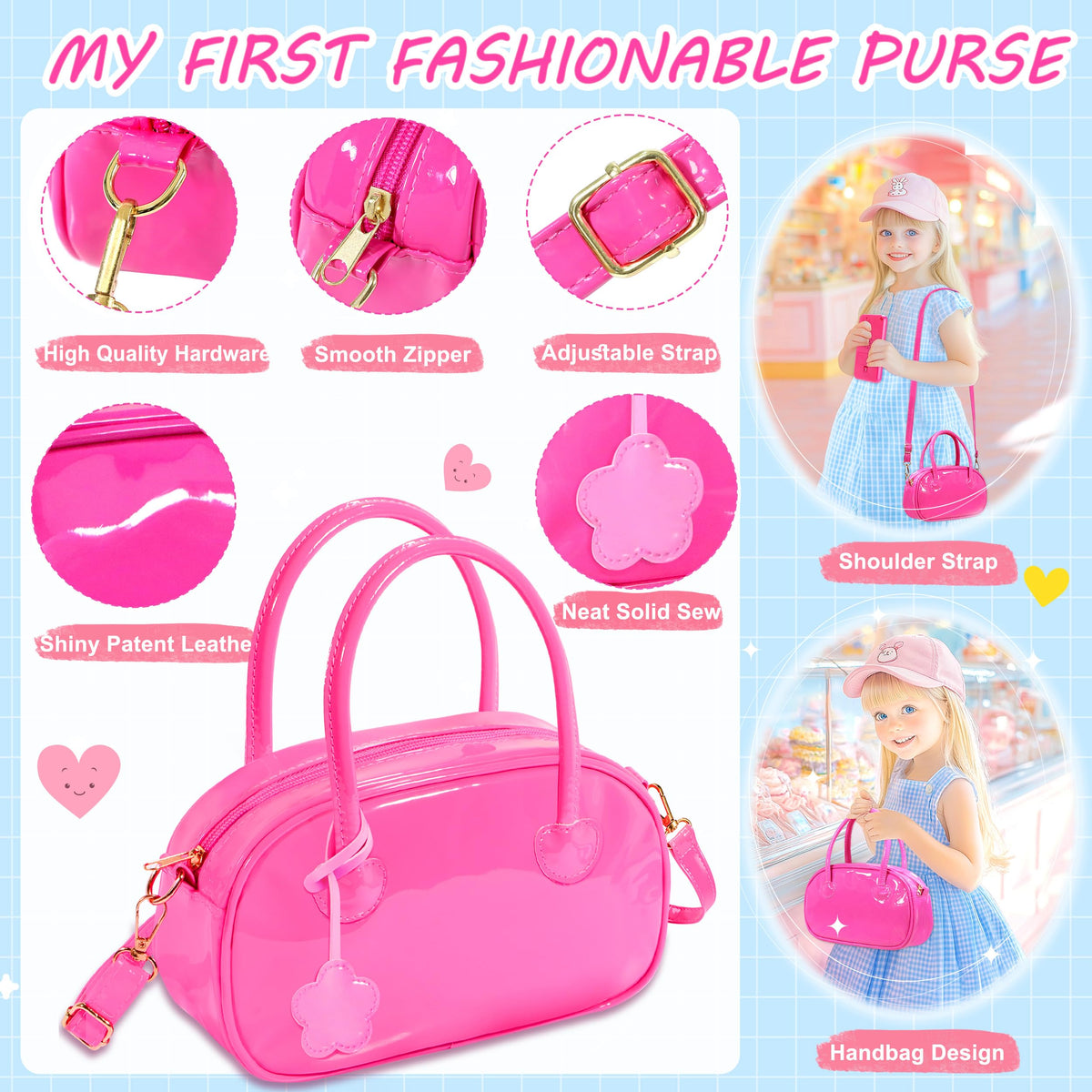 INNOCHEER premium toddler purse designed for gentle handling by little hands.