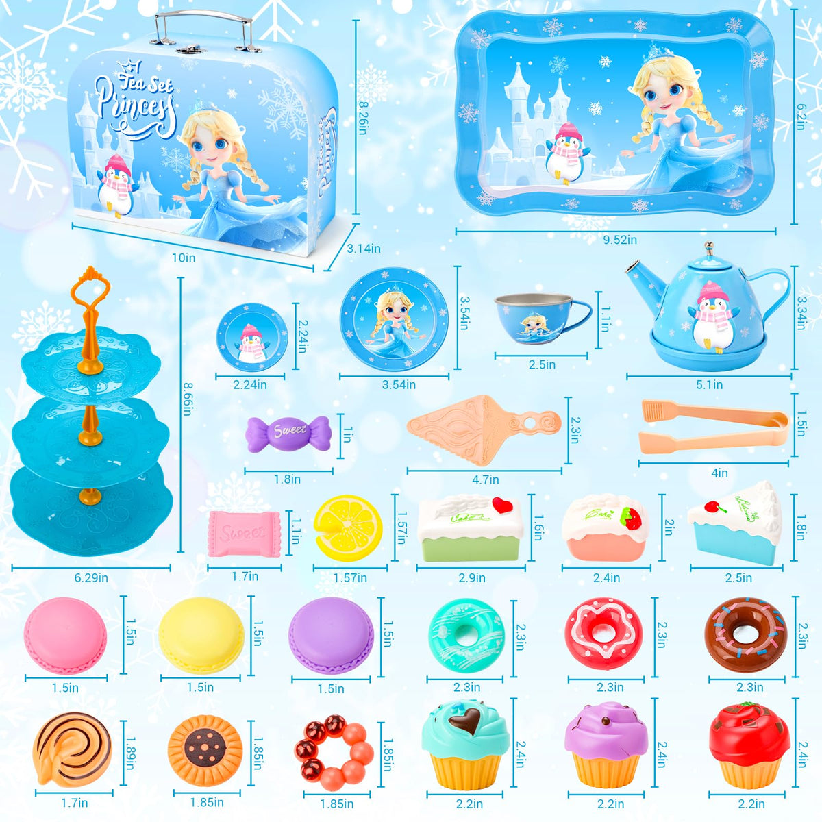 INNOCHEER cake stand elevates pretend desserts during a princess tea party