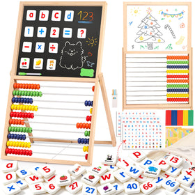 INNOCHEER wooden abacus learning frame supports counting and number sense.