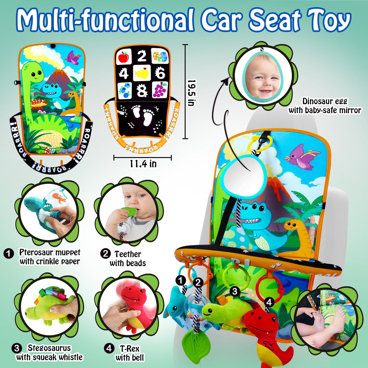 Innofans soft plush dinosaurs invite cuddly comfort on busy trips.