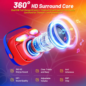 Innofans LED light show adds visual flair to kids' performances.