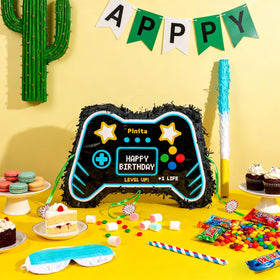 INNOLIFE Video Game Piñata includes blindfold and bat for classic play