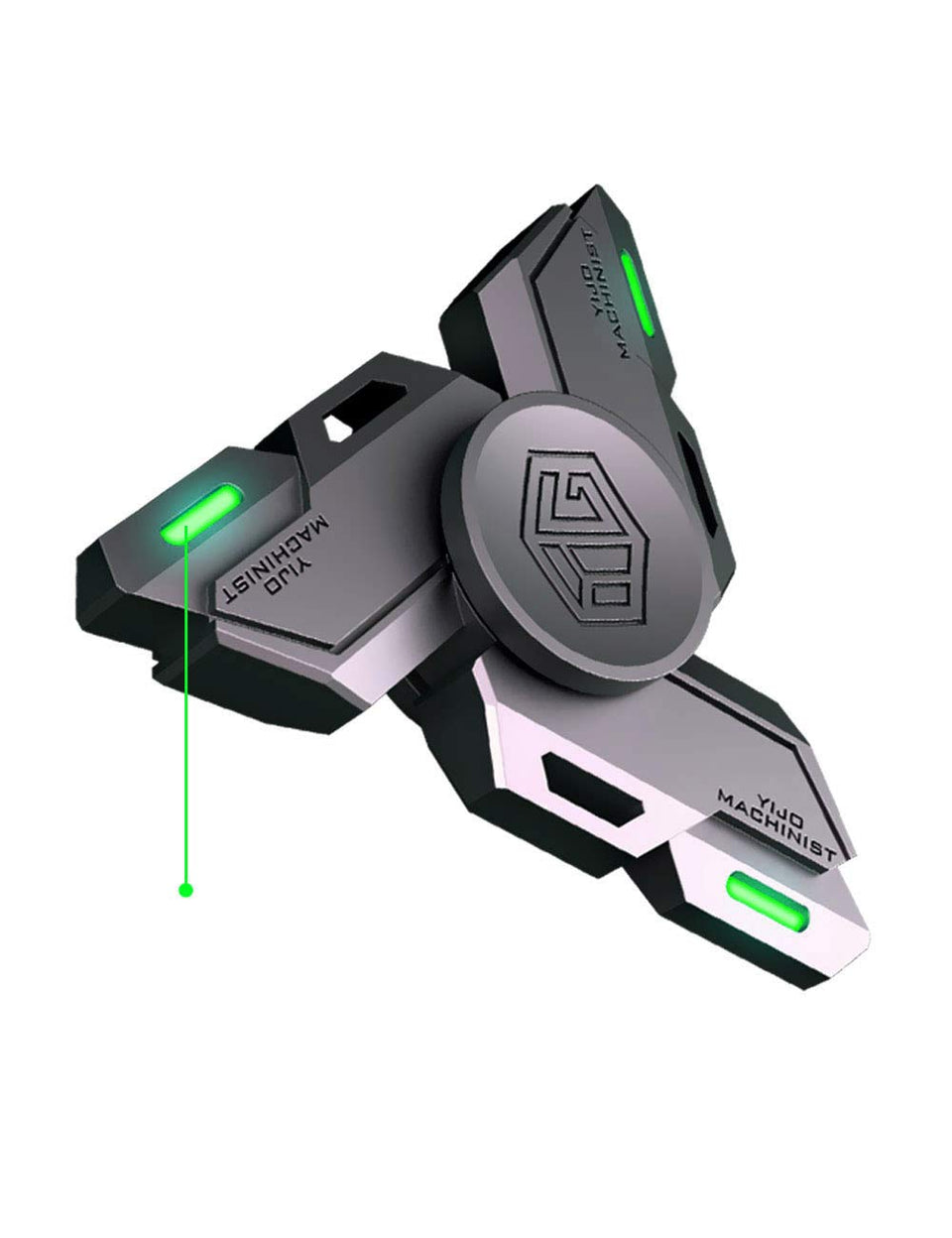 INNÔPLUS fidget spinner glows in the dark after light exposure for focus moments.