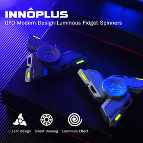 INNÔPLUS fidget spinner absorbs light to glow before use.
