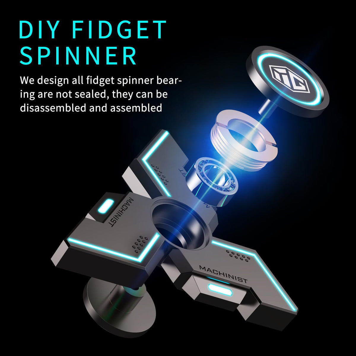 INNÔPLUS fidget spinner demonstrates smooth rotation for focused work sessions.