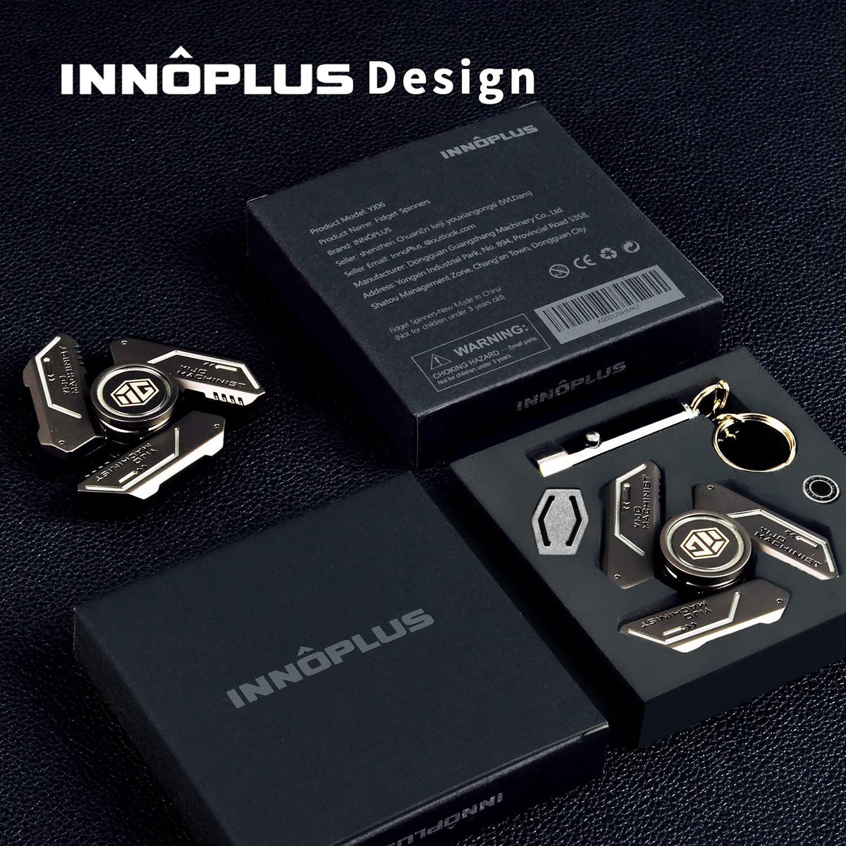 INNÔPLUS fidget spinner with silent bearing stays quiet and portable for focus.