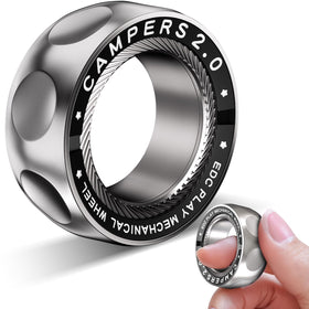 INNÔPLUS upgrade fidget spinner ring closeup shows durable stainless steel for daily use.