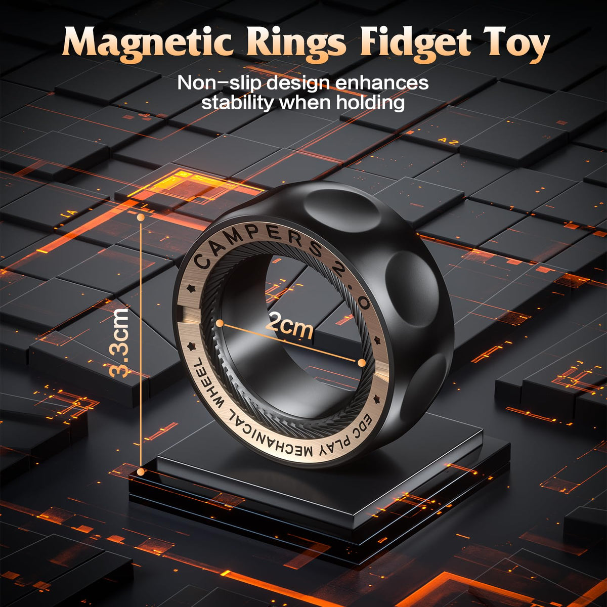 INNÔPLUS fidget spinner stainless steel shine enhances visual appeal during use.