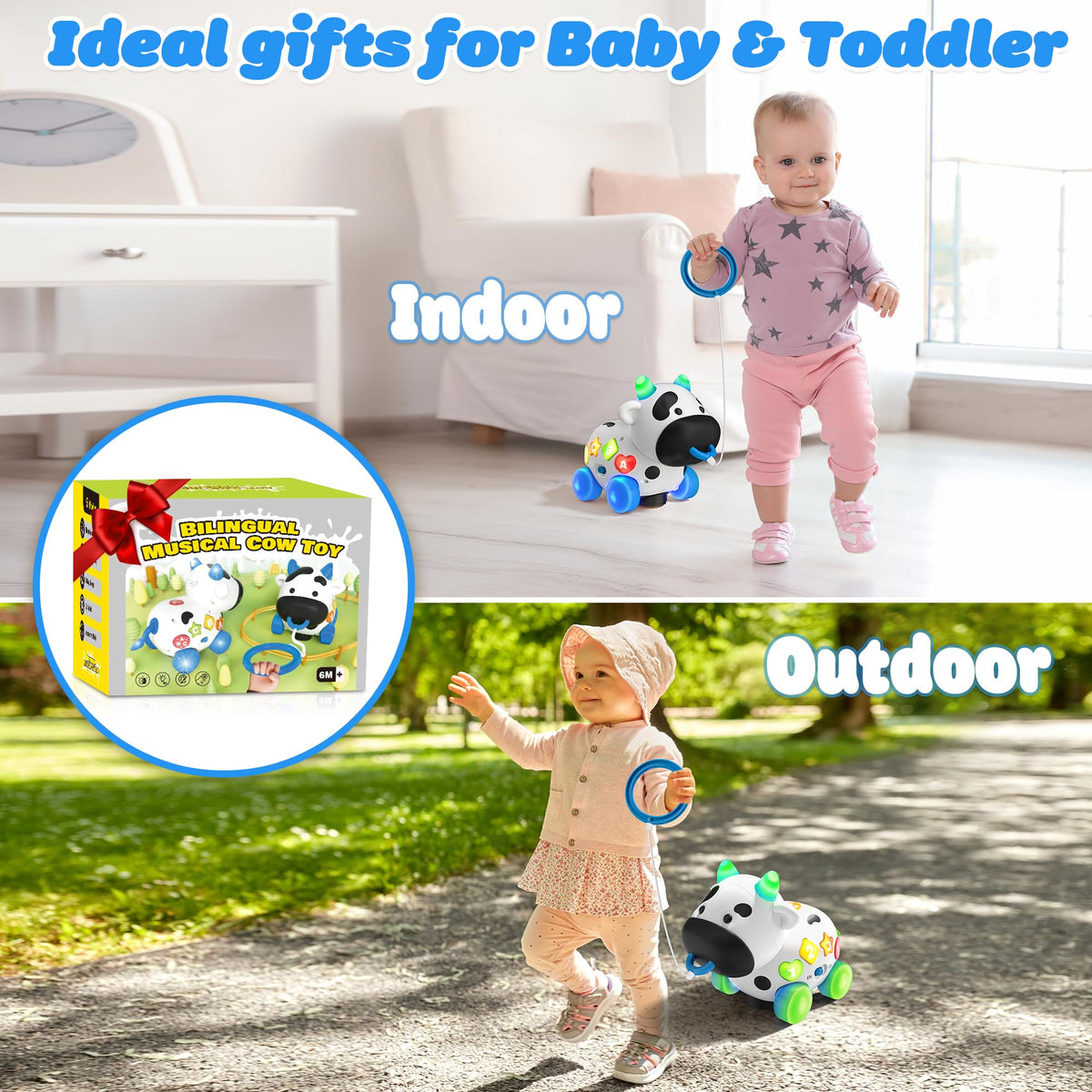 Innosky Musical Cow toy is built from durable ABS for safe, long-lasting play.
