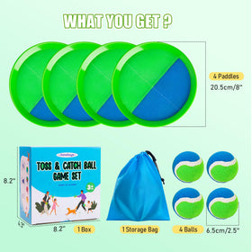 Innotoys durable paddles with sticky surface for reliable catches