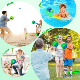 Innotoys Toss and Catch game set balls provide soft catches for safe backyard play