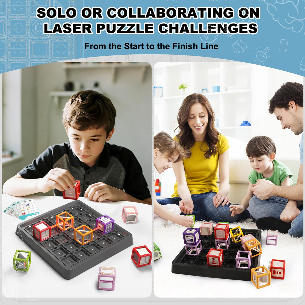 Innovakids Laser Maze mirror-reflection demo to explore light paths safely.