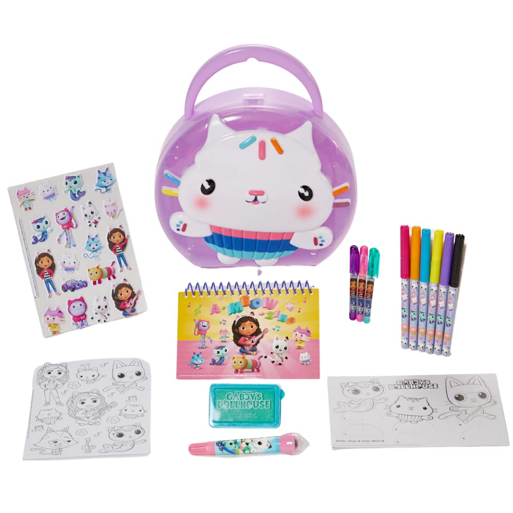 Innovative Designs Gabby’s Dollhouse art activity set in travel case for portable creativity