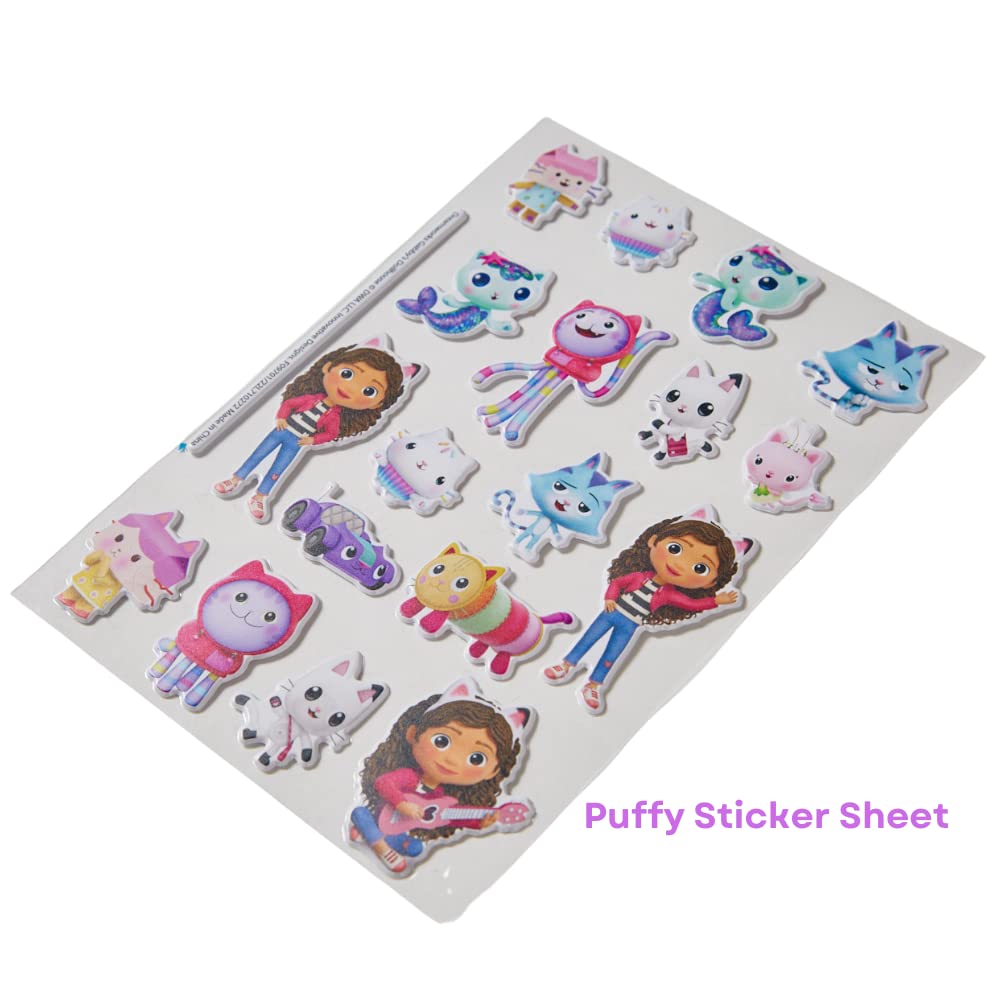 Gabby’s Dollhouse color-in sticker sheet for imaginative coloring