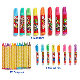 Innovative Designs Mario Deluxe art supplies bundle keeps kids creatively engaged.