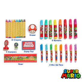 Innovative Designs Mario Deluxe coloring sheets offer bright Mario-themed activities for kids.