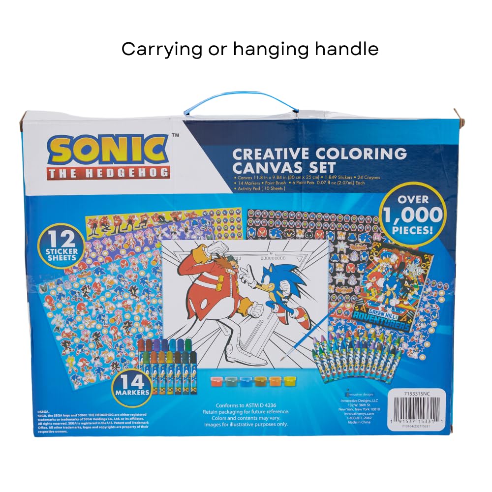 Innovative Designs one-thousand-eight-hundred-forty-nine Sonic stickers pack for extra flair.