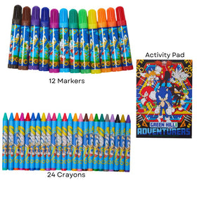 Innovative Designs six-paint pods for vibrant Sonic art coloring.