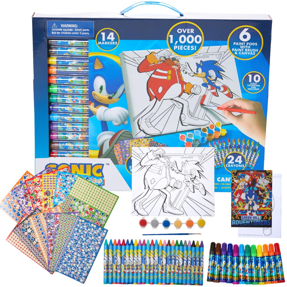 Innovative Designs Sonic canvas set ready for color-filled play and creativity.