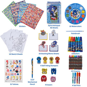 Innovative Designs Sonic tattoos pack offers long-lasting character decals for kids.