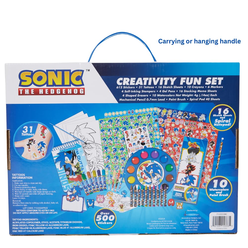 Innovative Designs Sonic watercolors set brings vibrant hues to painting sessions.