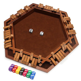 INNOVJOPRO Shut the Box wooden panel showcases premium craftsmanship for family play.