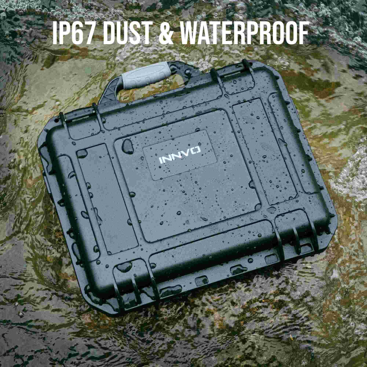 INNVO case seals against water and dust for safe travel