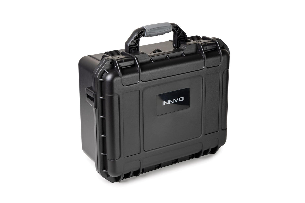 INNVO secure latch system prevents accidental openings when traveling