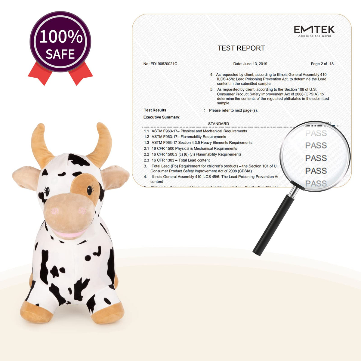 INPANY Bouncy Cow gift box presentation makes a ready to gift farm toy