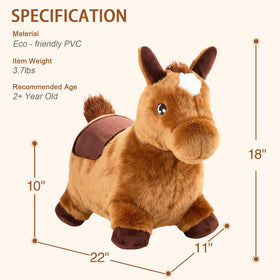 INPANY Bouncy Horse supports up to 100 lbs for playful fun.