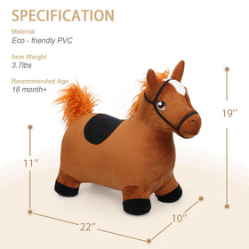 INPANY bouncy horse features a tough inner liner for long lasting safe play.