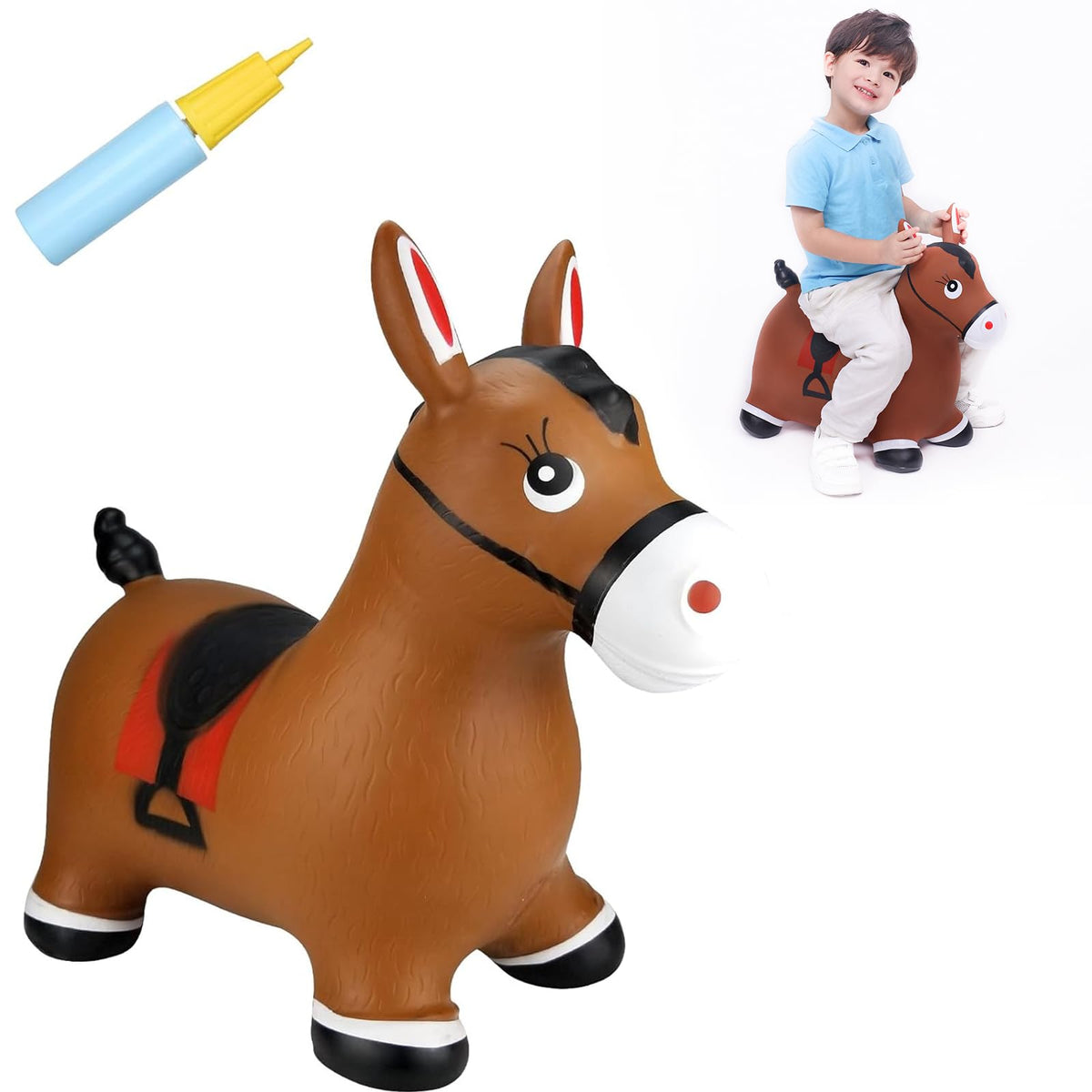 INPANY bouncy-horse-hopper-inflatable for active play and coordination improvement.