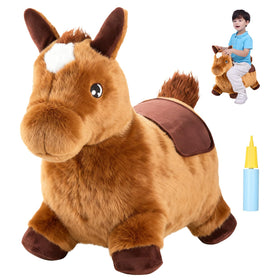 INPANY Bouncy Horse with soft plush cover invites cuddly play.