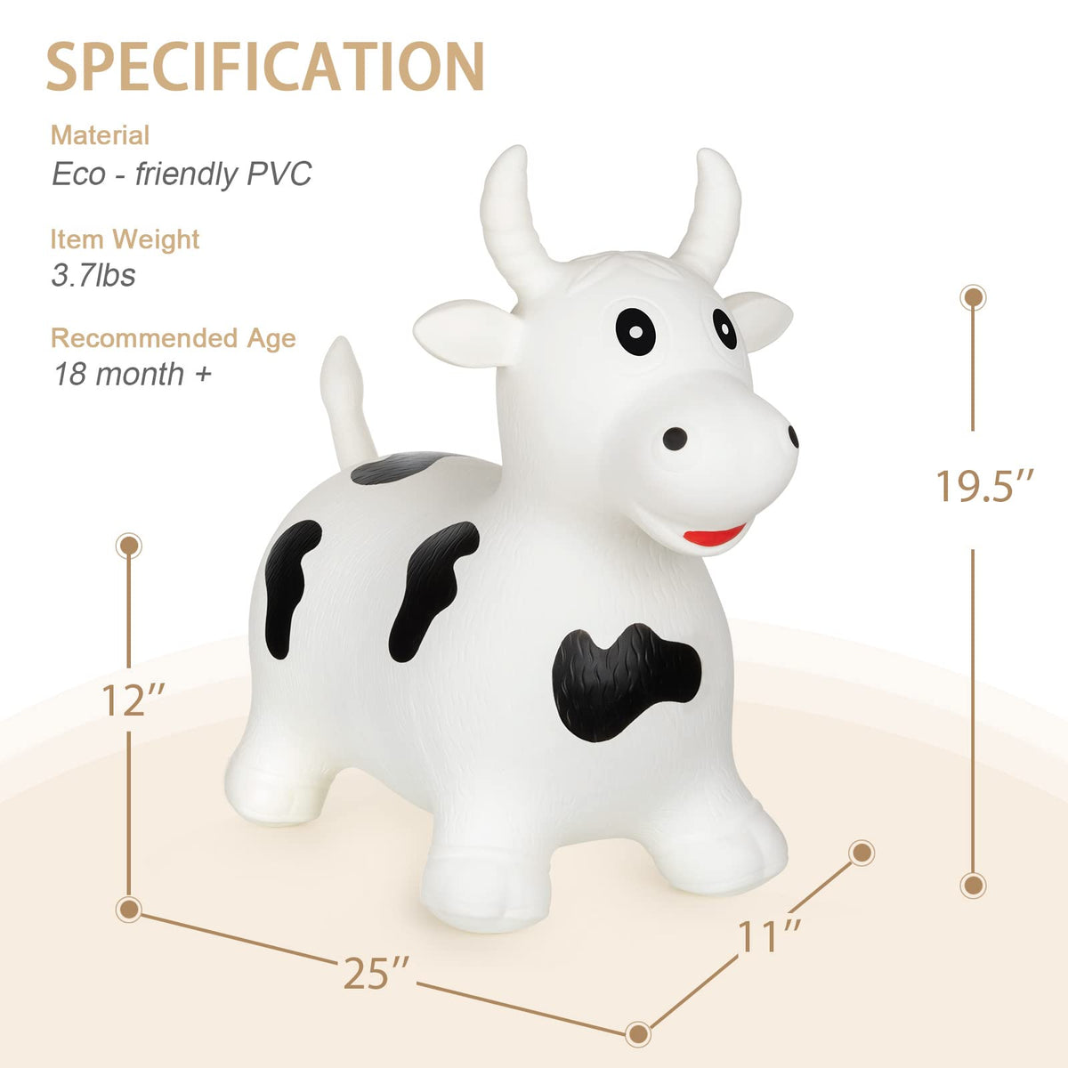 INPANY cow hopper inflation cap close-up shows quick, simple setup
