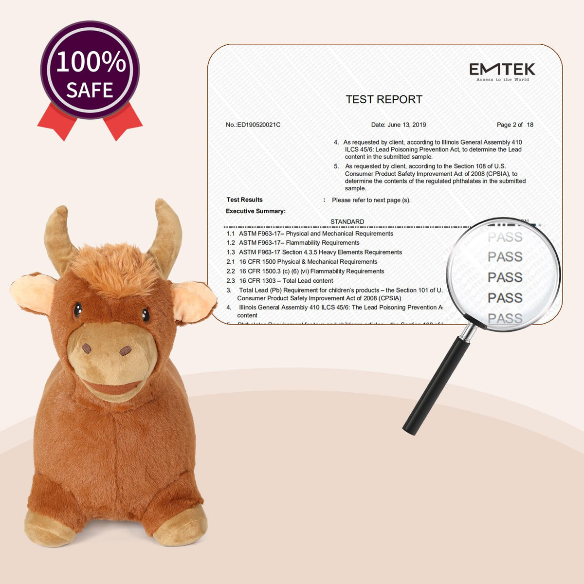 INPANY Durable eco-friendly plush cover keeps skin comfortable during play.