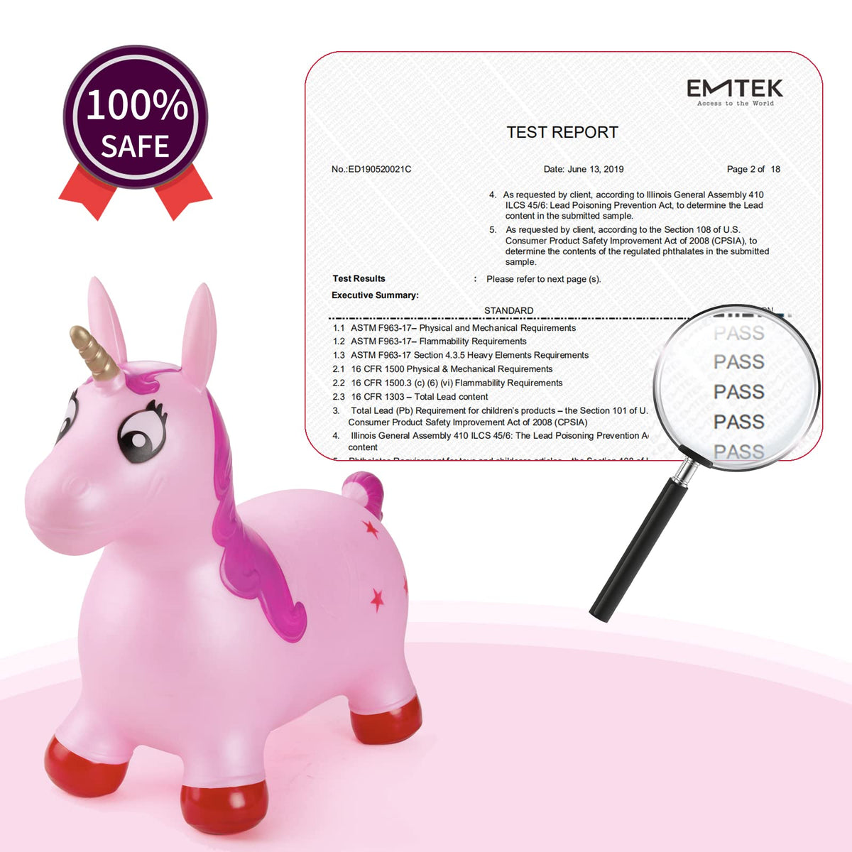 INPANY Pink Unicorn Hopper gift packaging, ready to delight as a present