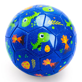 INPODAK Dinosaur glitter ball front view for outdoor play and visibility
