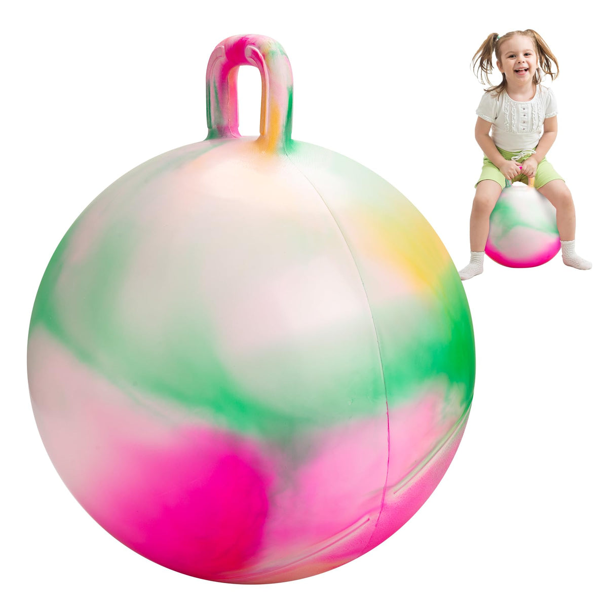 INPODAK Hopper Ball 18 Inch with Handle ready for safe indoor and outdoor play