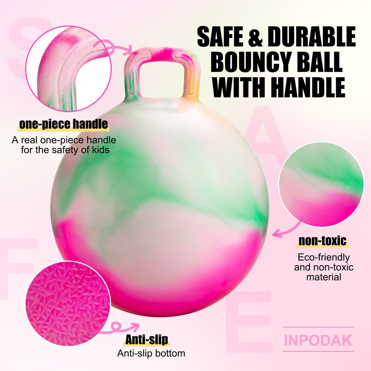 Inflation pump included with the INPODAK Hopper Ball for quick setup