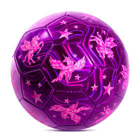 INPODAK unicorn pink soccer ball for toddlers supports outdoor play and coordination.